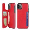 Leather Flip Magnetic Wallet Card Holder Case for iPhone 13 Pro – Red
