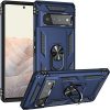 Armor Hybrid Military Case with Ring Kickstand for Google Pixel 6 – Navy Blue