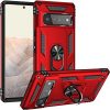 Armor Hybrid Military Case with Ring Kickstand for Pixel Google 6 Pro – Red