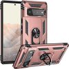 Armor Hybrid Military Case with Ring Kickstand for Google Pixel 6 – Rose Golden