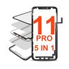 5IN1 With Frame (Front Glass + OCA + Long Touch + OCA Preinstalled) Compatible for iPhone 11 Pro